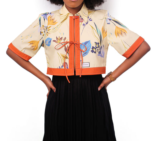 Cropped Floral Shirt
