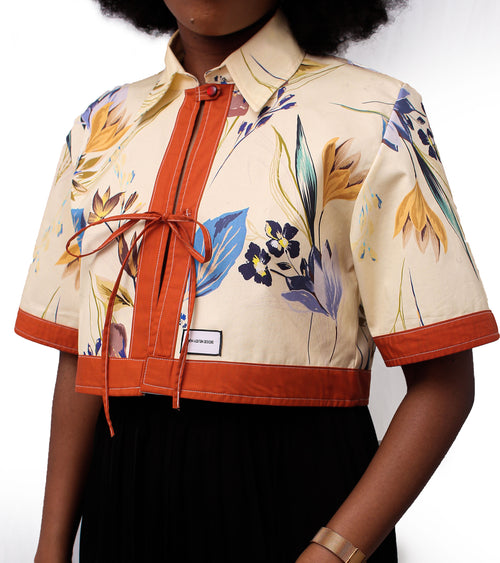 Cropped Floral Shirt